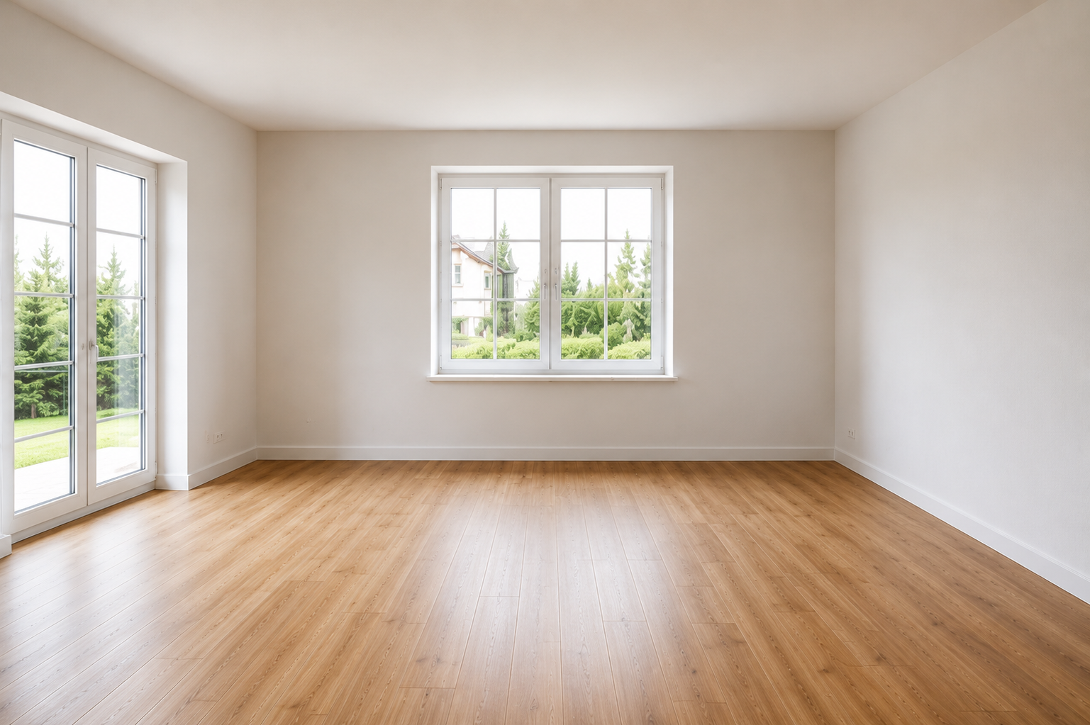 Haus im Querschnitt während einer Komplettrenovierung